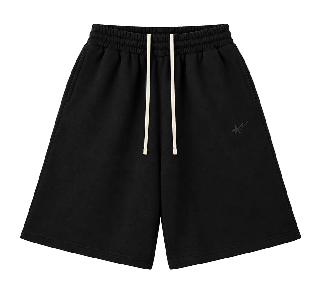 MAMOUR BLACK 3/4 SHORTS