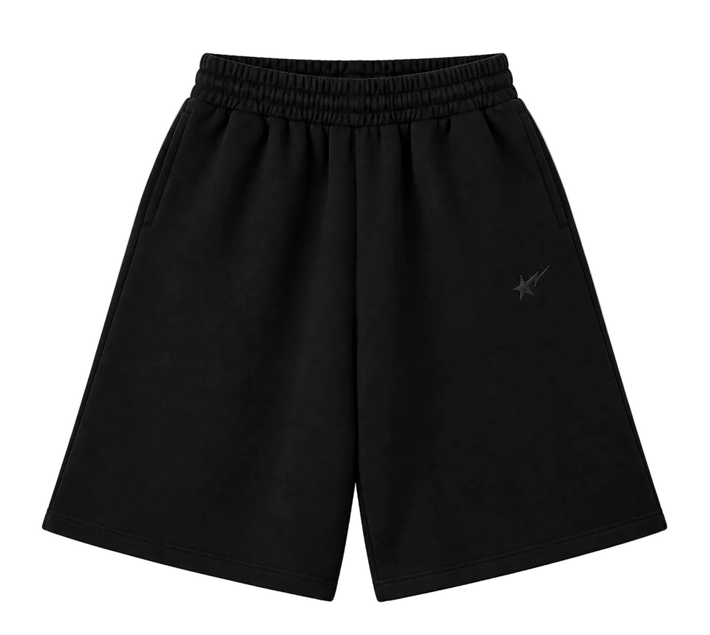 MAMOUR BLACK 3/4 SHORTS